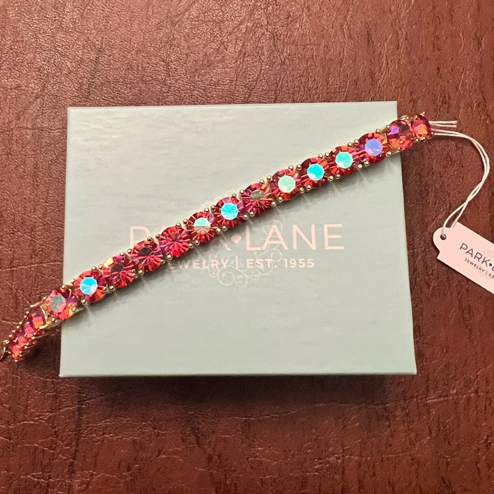 Park Lane Impression Tennis Bracelet | Iridescent Coral | 40 Carats | New